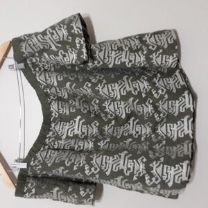 Skies are Bleu women off shoulder top embroidered cropped XXL boho vacation Y2K